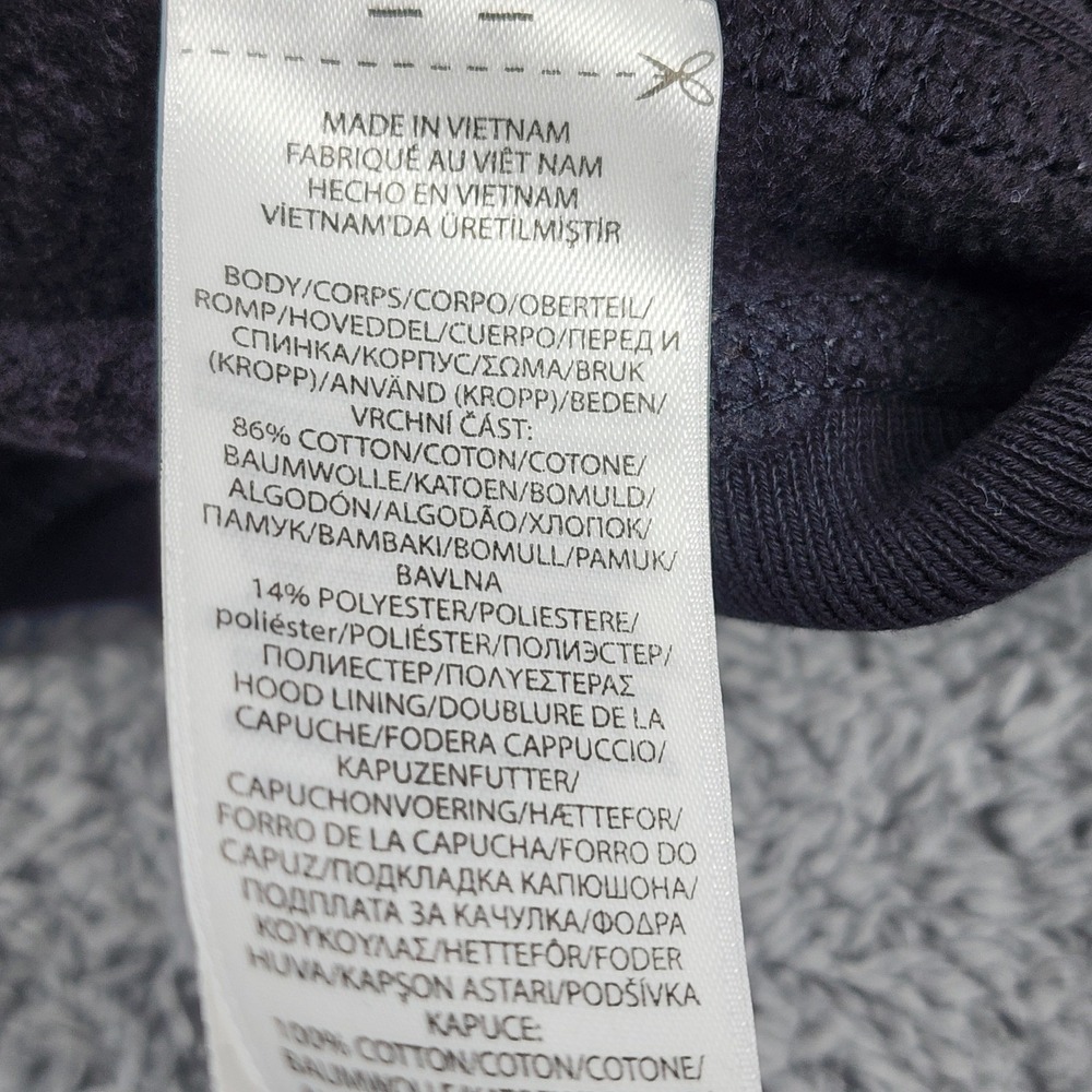 Polo Ralph Lauren Hoodie Mens L Black Thick Waffle Knit Fleece Pullover Zip Pony - Picture 7 of 10